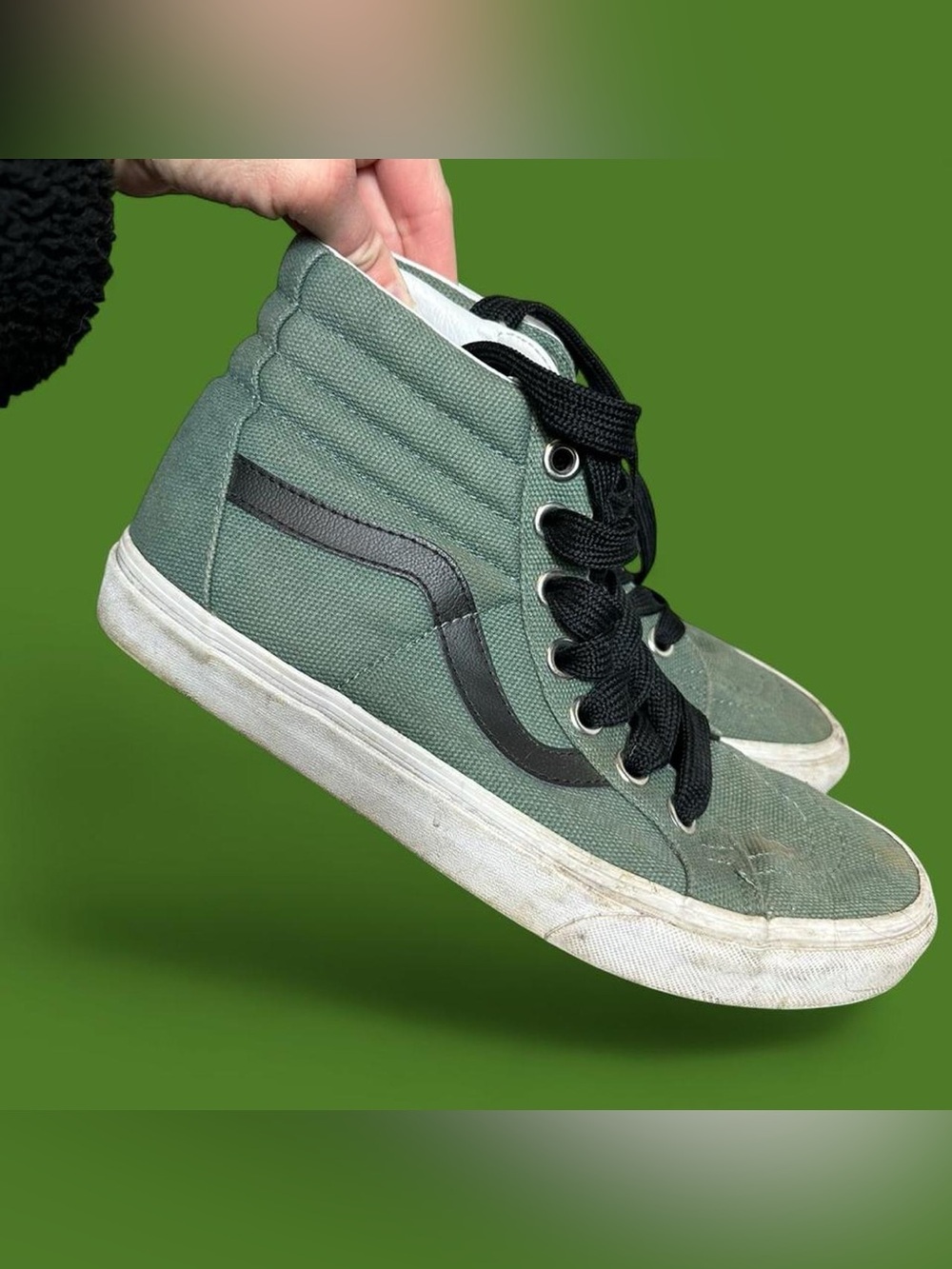 Vans Sk-8 Hi Forest Green/Sage Canvas High-Top Sneakers